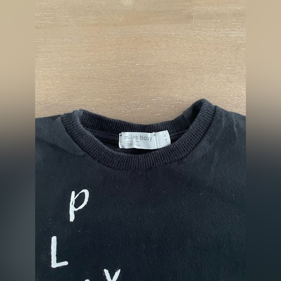 🎀  5 for $30 miles baby Play All Day T- Shirt in Black 9M - Picture 3 of 3